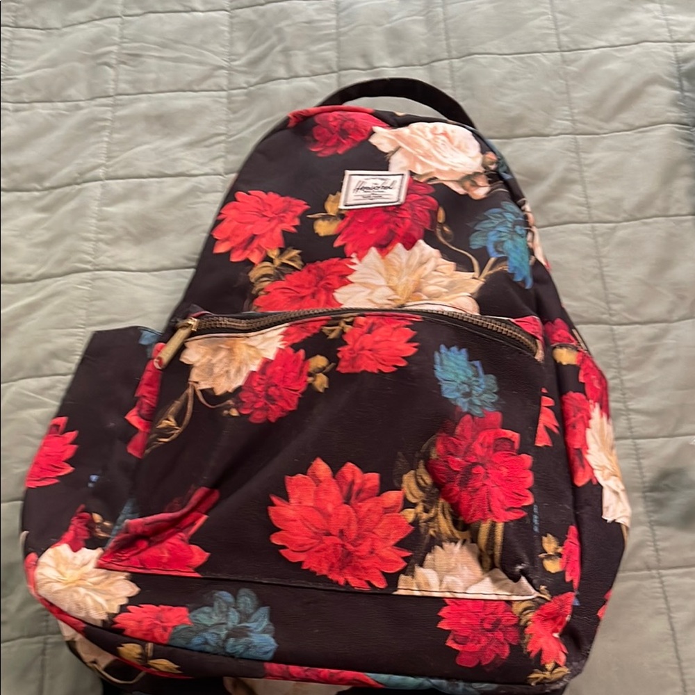Herschel Supply Company Floral Backpack - Red, Blue, Cream